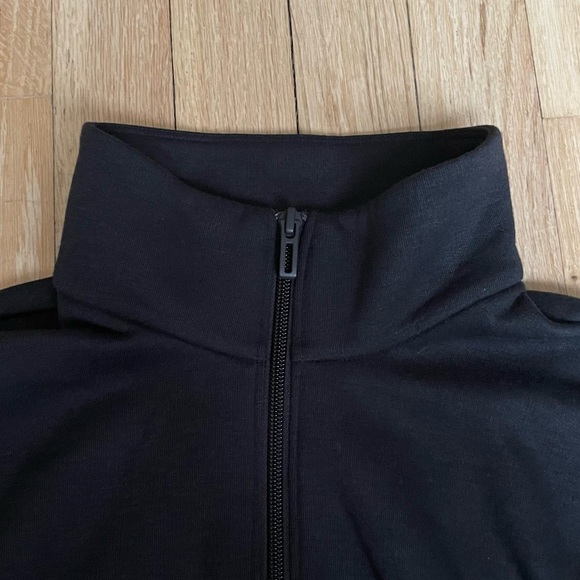 ⭕️SOLD⭕️ Adidas Quarter Zip Pullover Fleece Cropped Hoodie Nwot - Picture 3 of 5